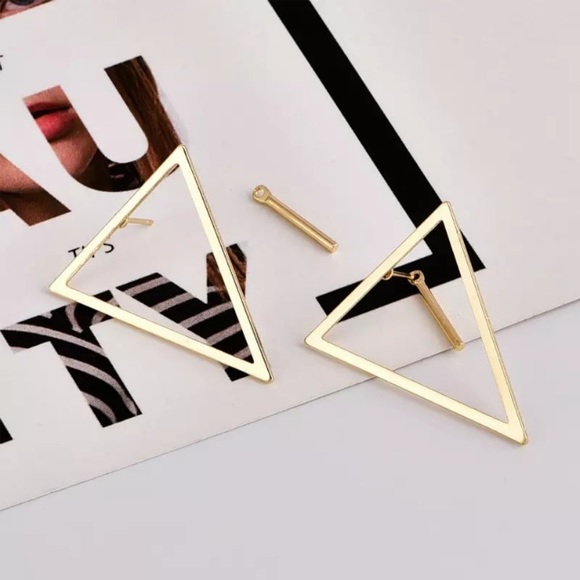NEW!💙💎TRIANGLES! MINIMALIST MODERN!💎💙GOLDEN! - Picture 7 of 8